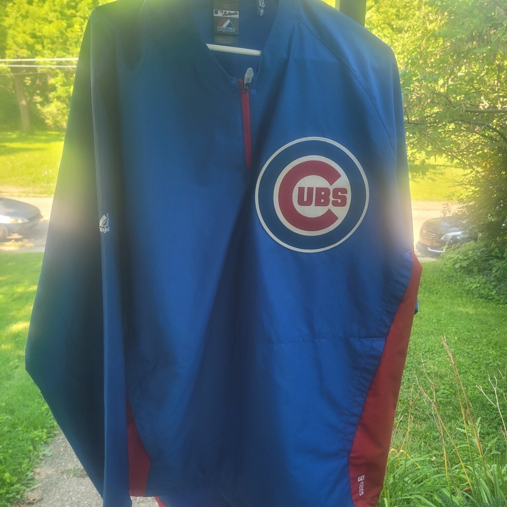 Majestic Cubs Cooperstown Pullover XL | Quarter Zip | Vintage MLB | Exc. Cond.